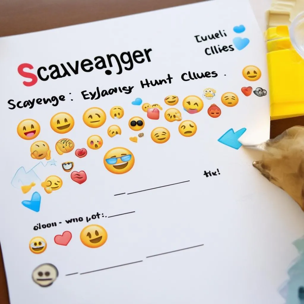 emoji scavenger hunt clues