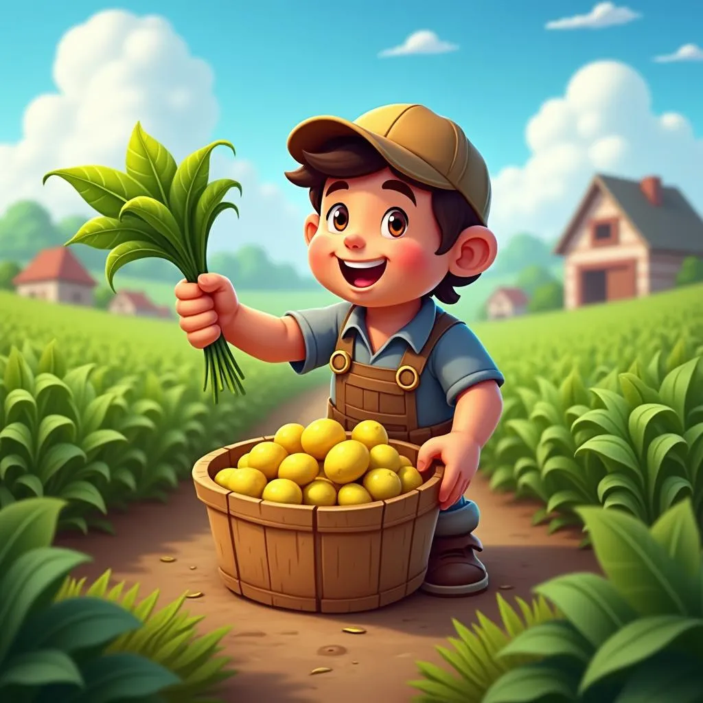 Thu hoạch nông sản trong game Farm Frenzy