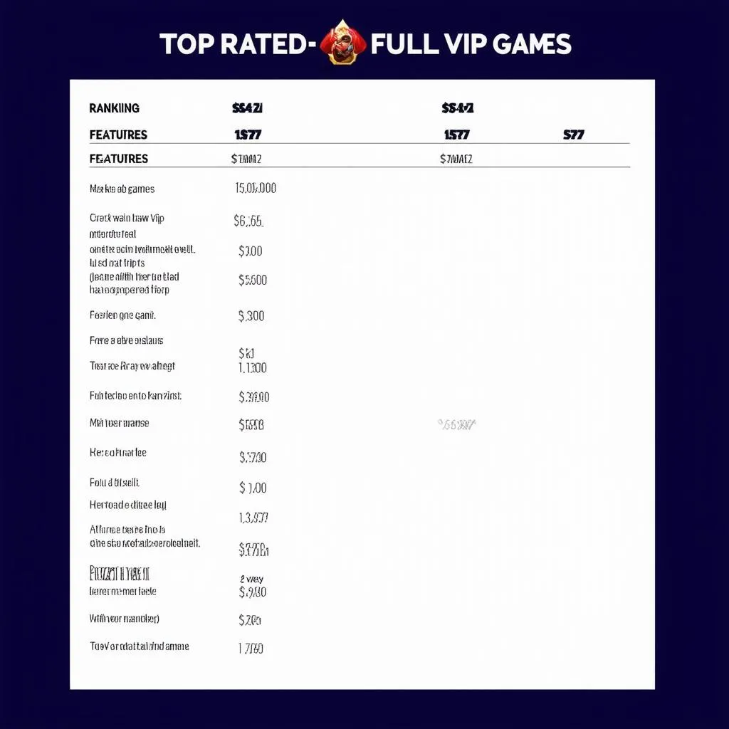 Game Mobile Full VIP Ranking