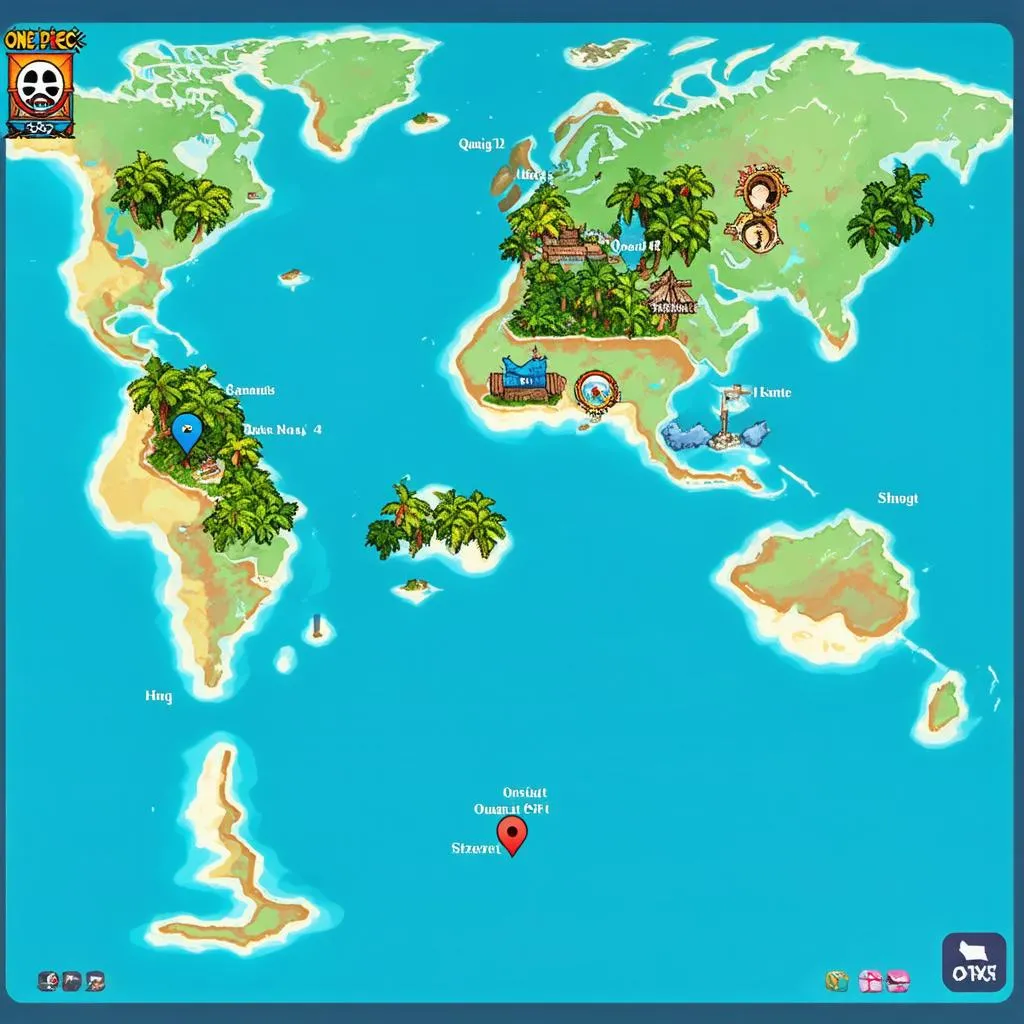 Map of the world in a game