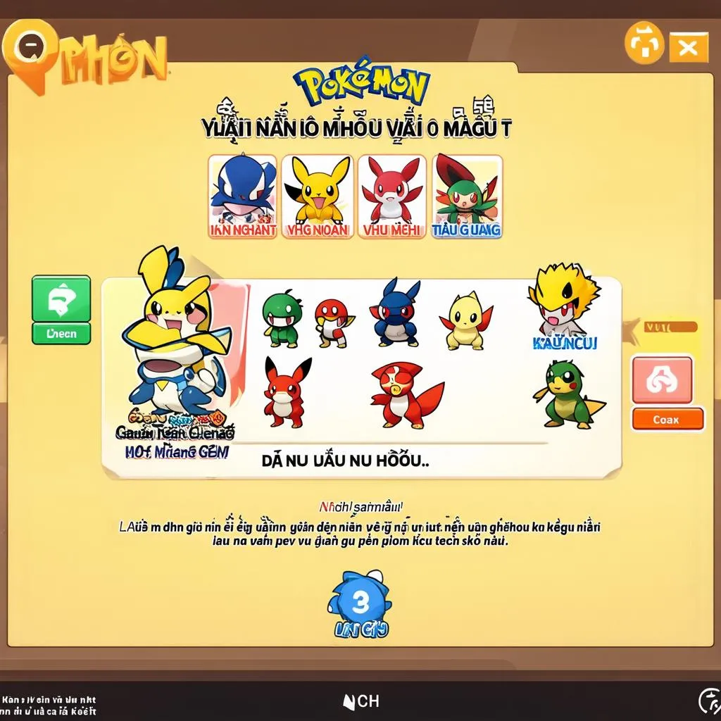 Hướng dẫn chơi Game Pokemon Việt Hóa 100