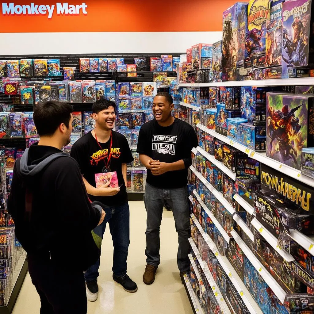 Game thủ mua sắm tại Monkey Mart