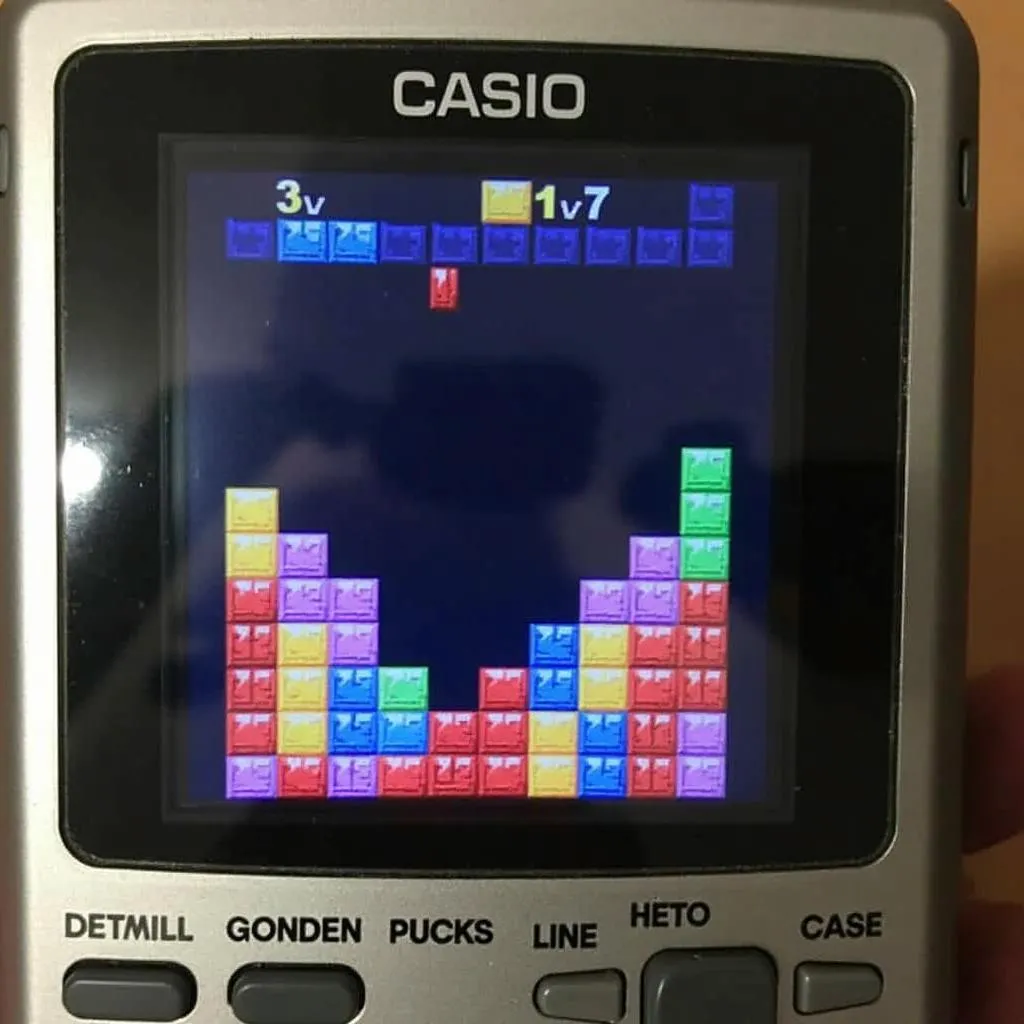 Game xếp hình Tetris trên máy tính Casio