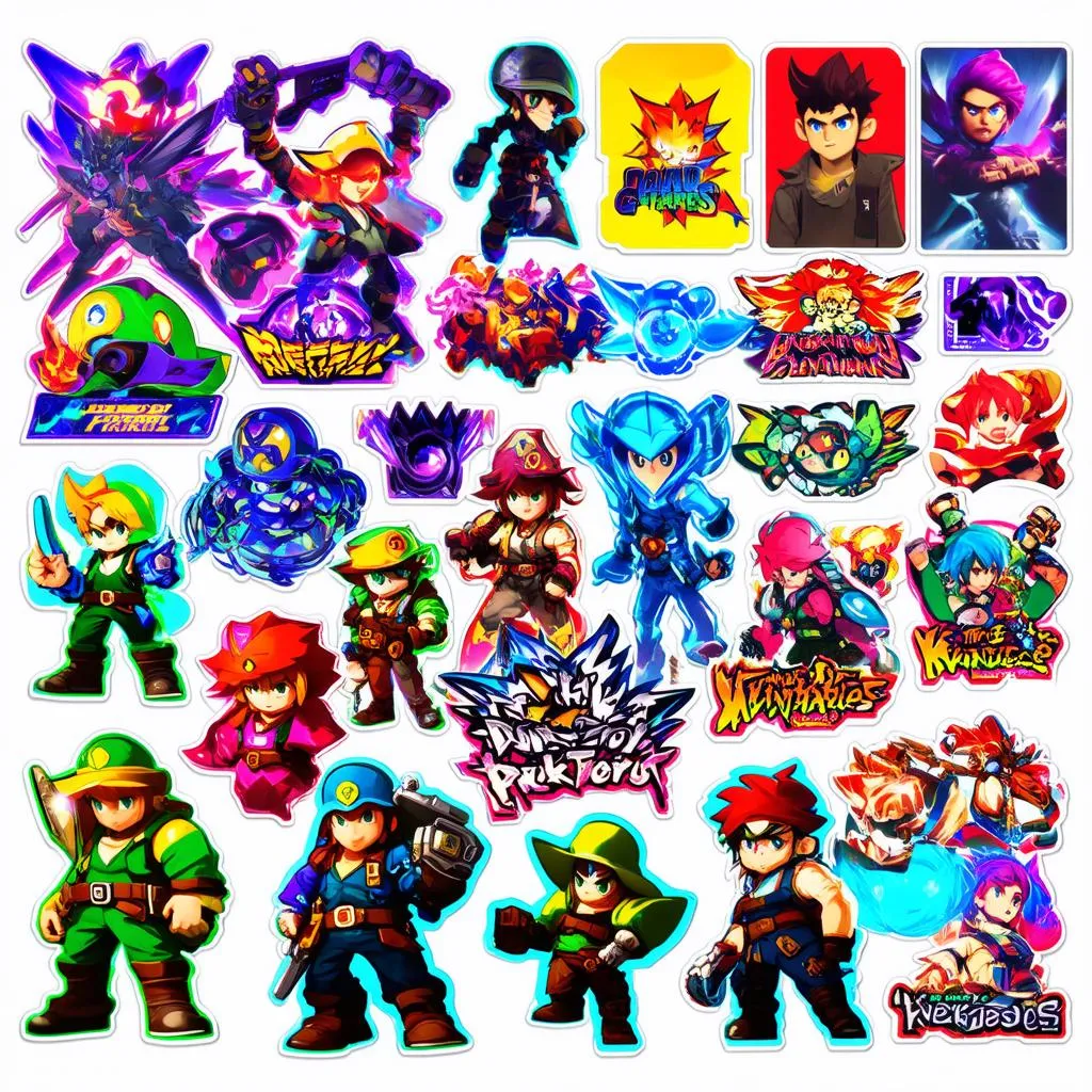 Gaming Stickers nhân vật yêu thích