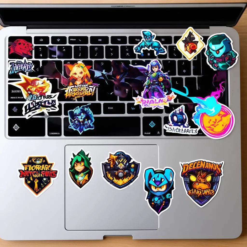 Gaming Stickers trang trí laptop