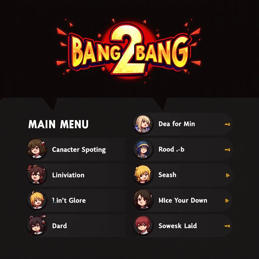 Giao diện chính game Bang Bang 2