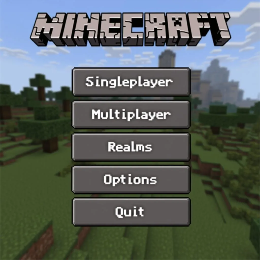 Giao diện Minecraft