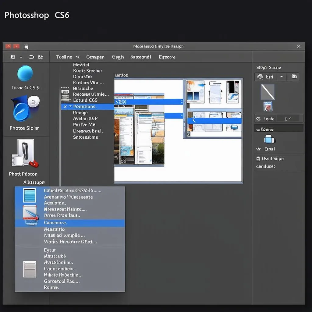 Giao diện Photoshop CS6