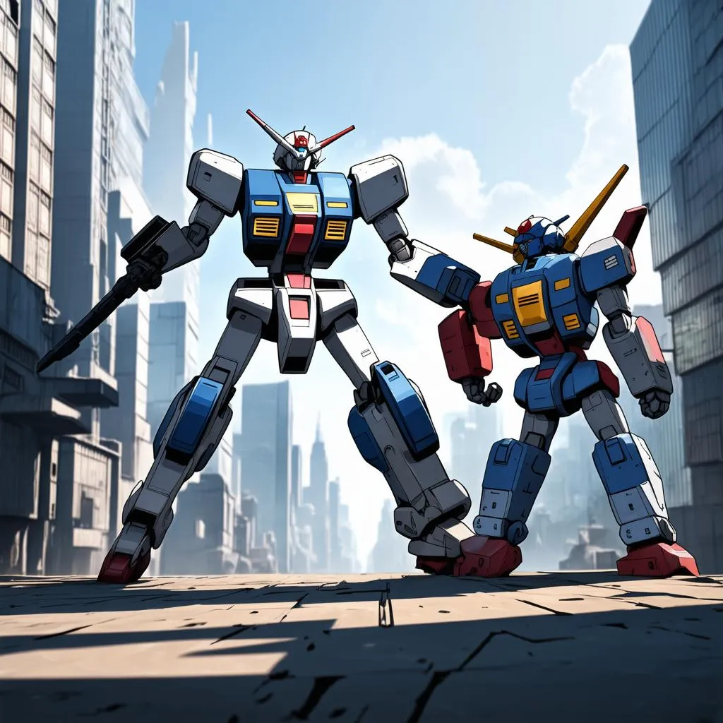 Gundam robot fighting