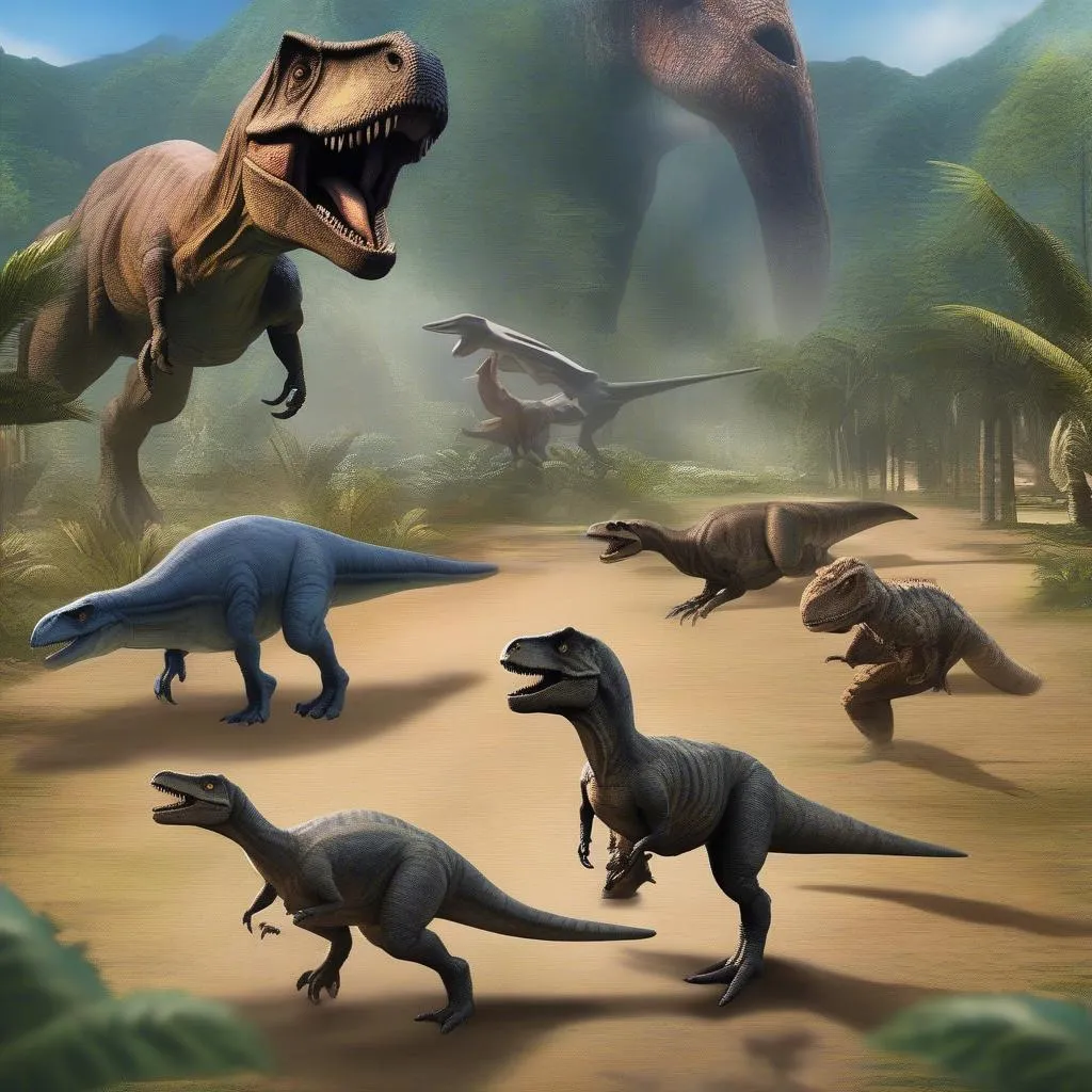 Khủng long trong Jurassic World The Game APK