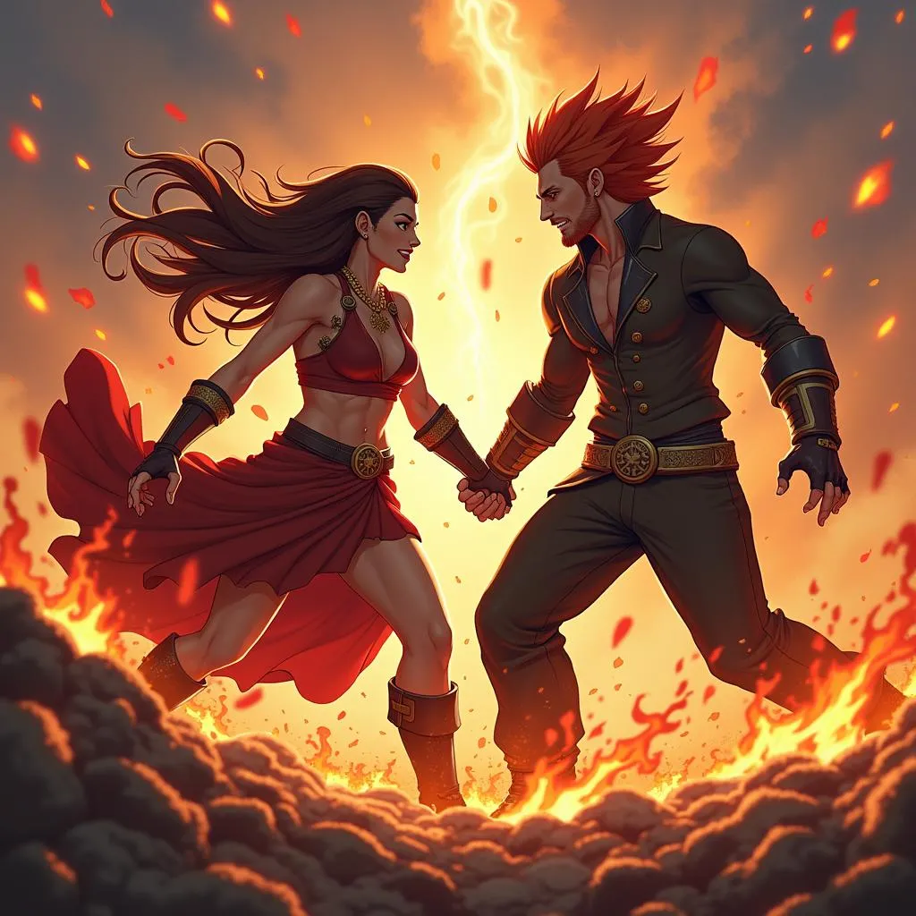 Leona và Draven thiêu cháy đấu trường