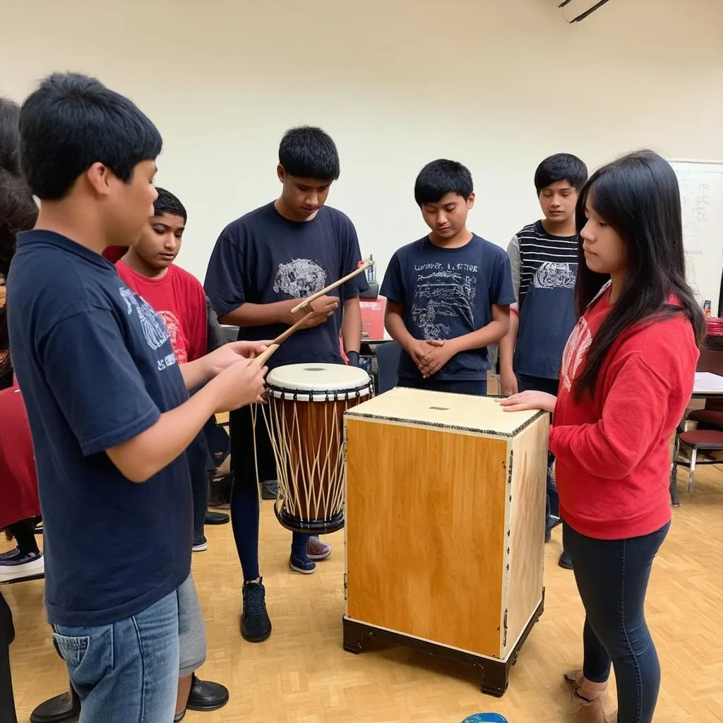 lớp học đánh trống cajon