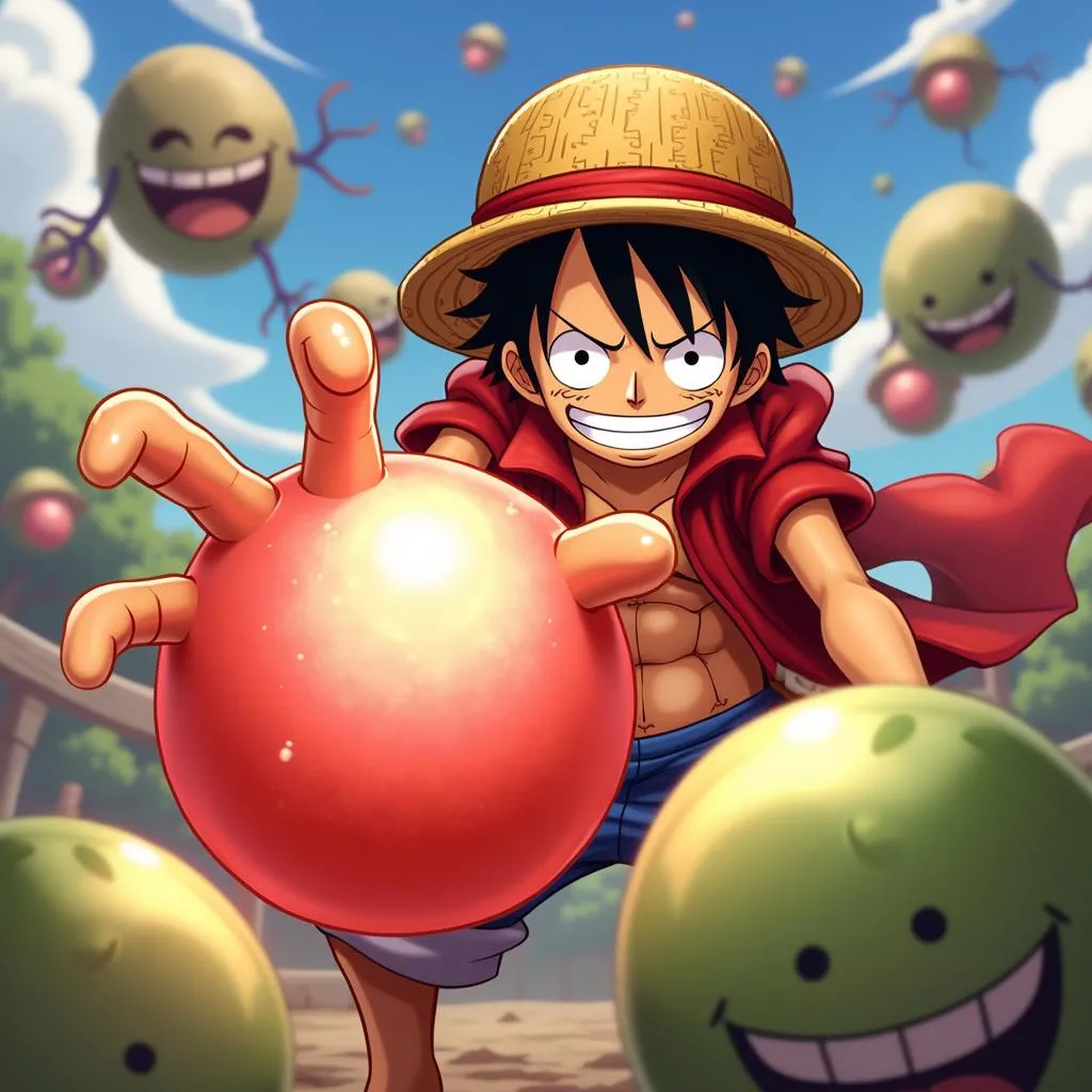 Luffy chiến đấu trong One Piece Game