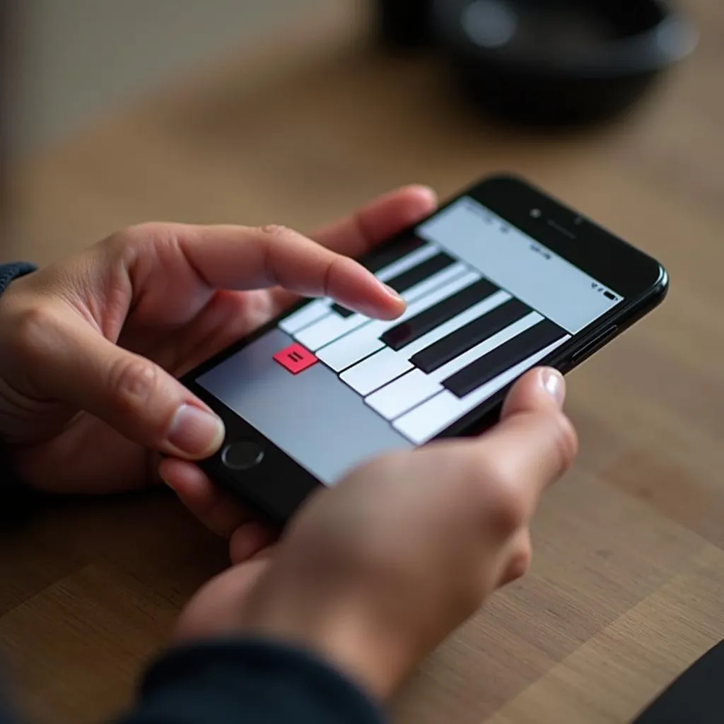 Luyện ngón piano trên iPhone