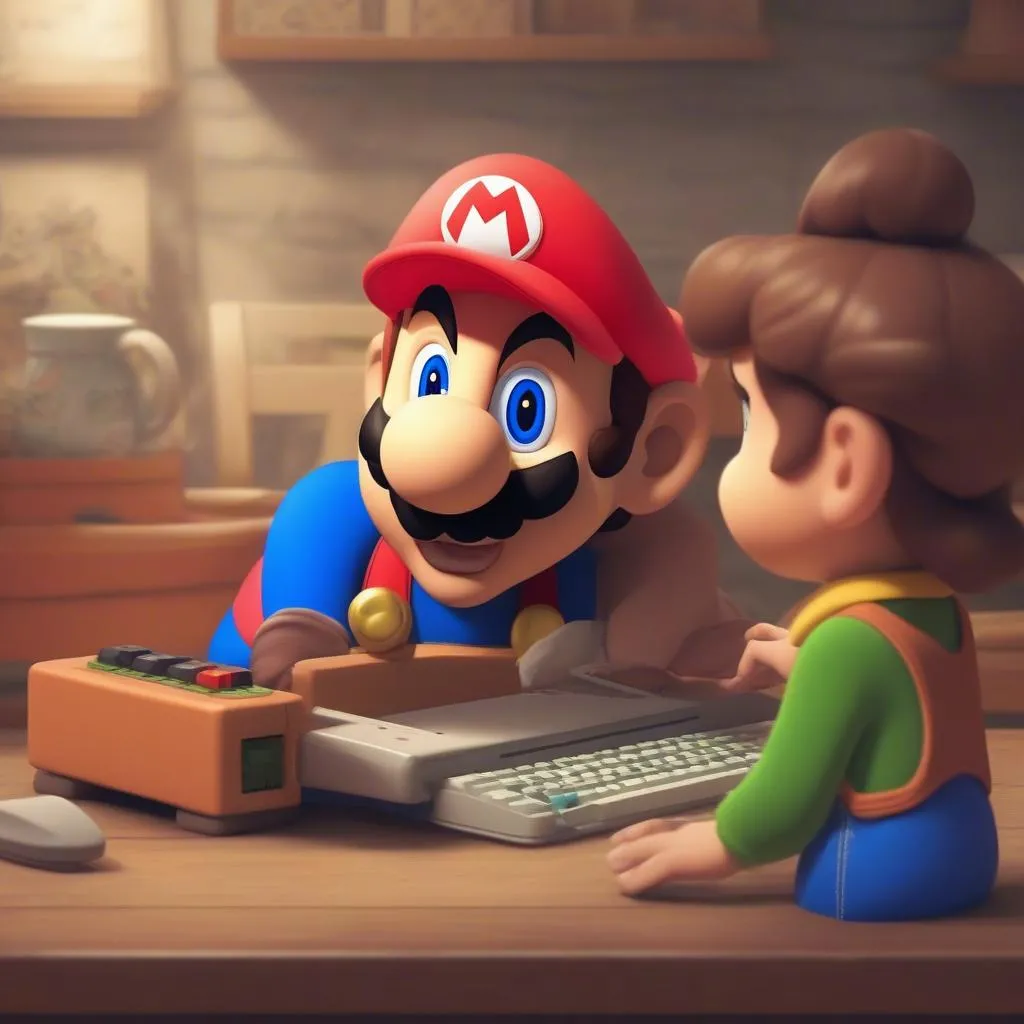 Game Mario Teaches Typing - Gameplay