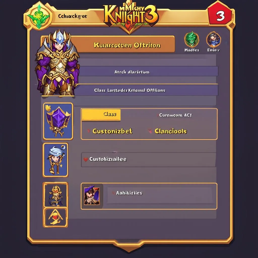 Tạo nhân vật Mighty Knight 3