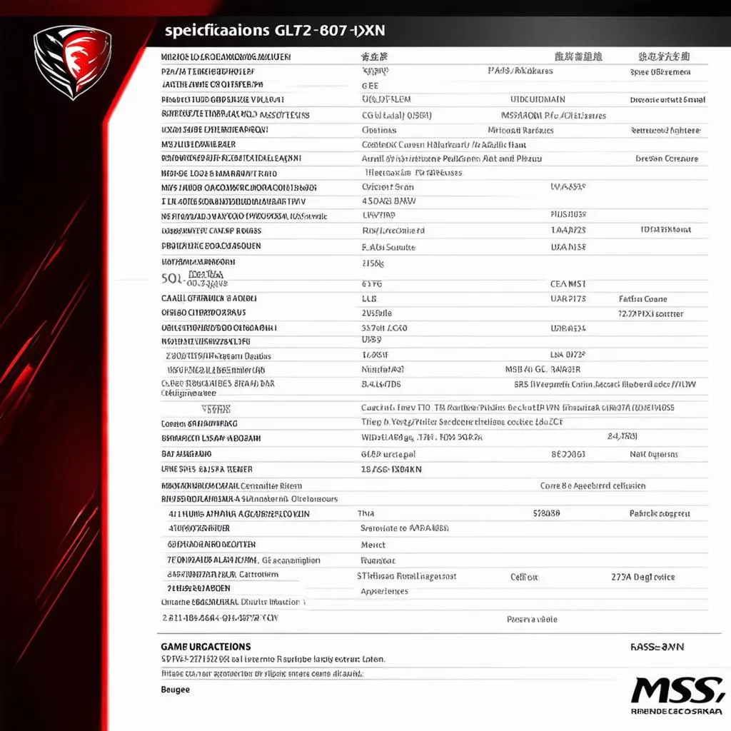 MSI Gaming GL72 6QF 807XVN Specifications