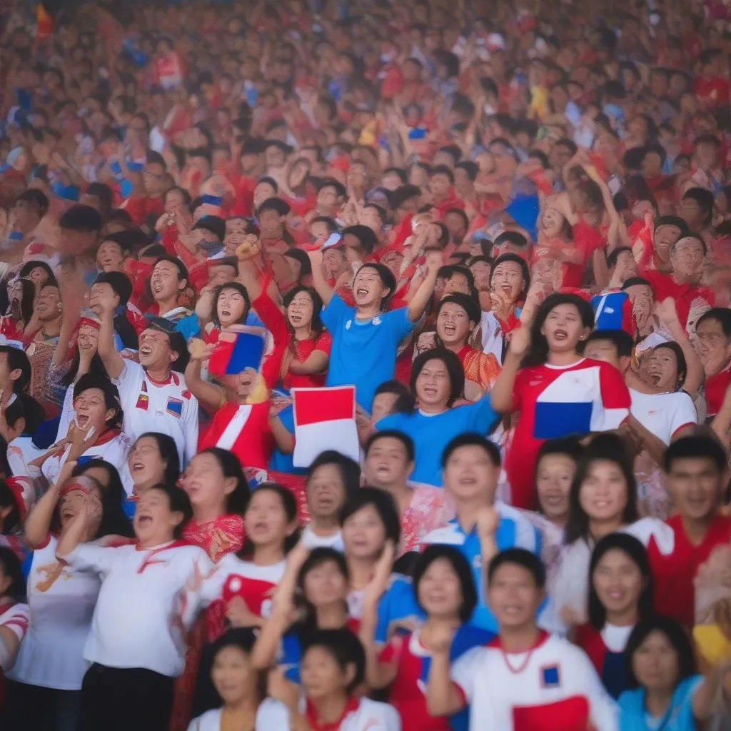 Cổ động viên Myanmar và Philippines