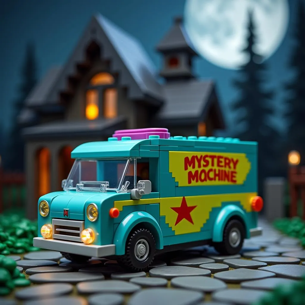 Xe Mystery Machine được lắp ghép từ Lego