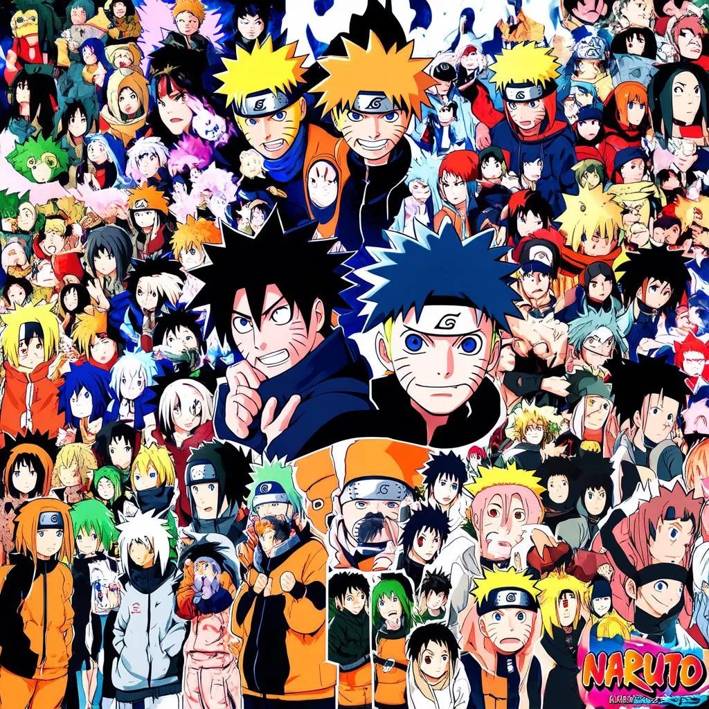 Naruto characters in a game