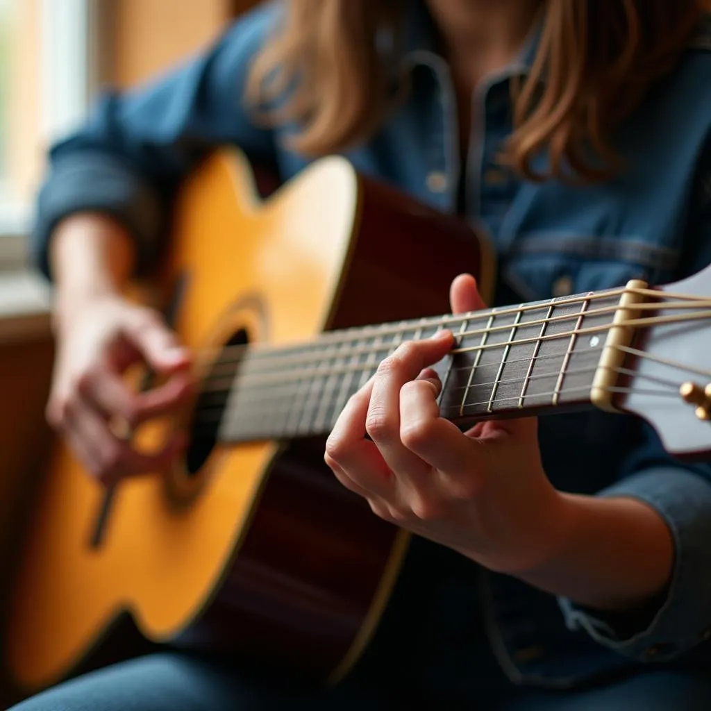 Người chơi guitar acoustic