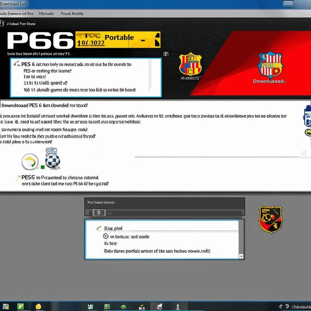 Ảnh hướng dẫn tải game PES 6 Portable