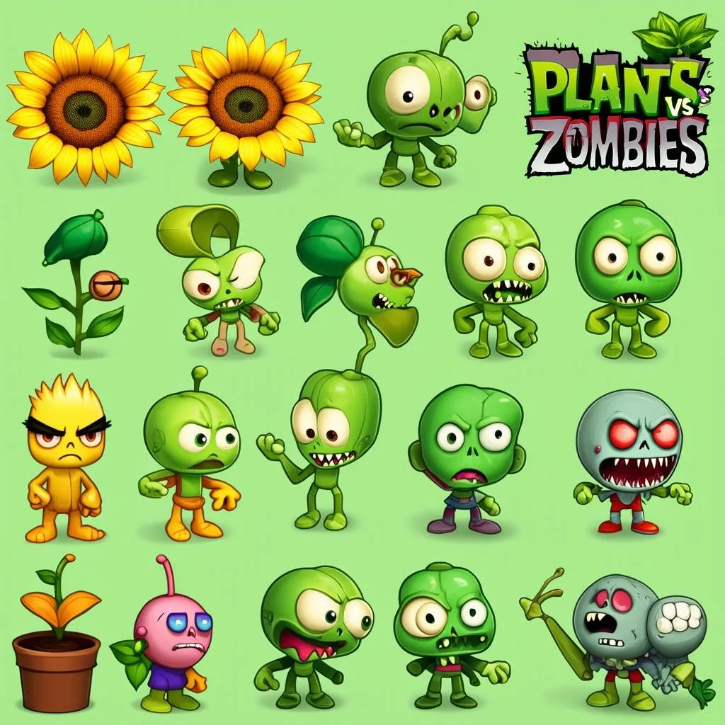 các nhân vật plant vs zombie