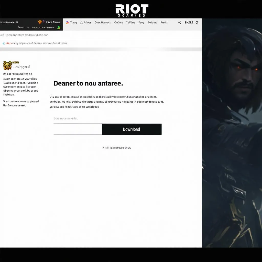 Riot Games Download Button