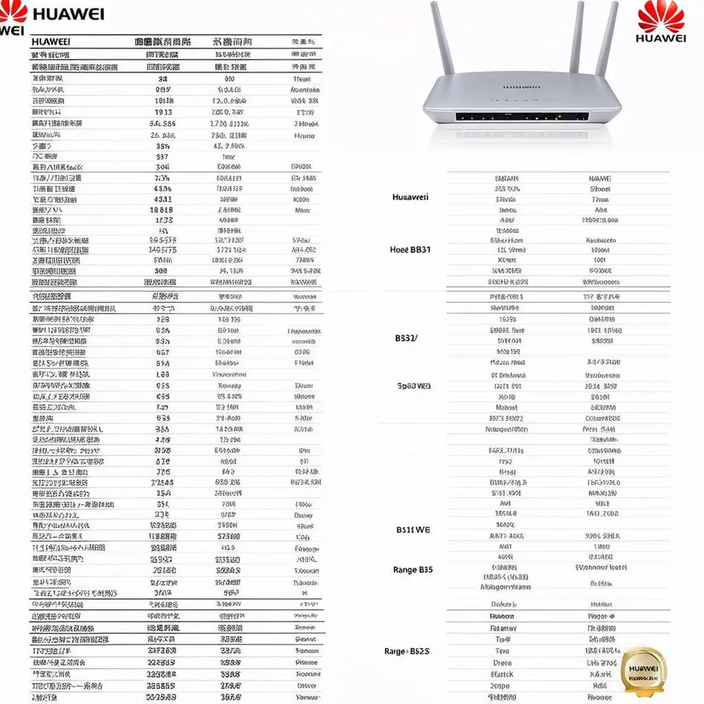 Danh sách các sản phẩm router Huawei