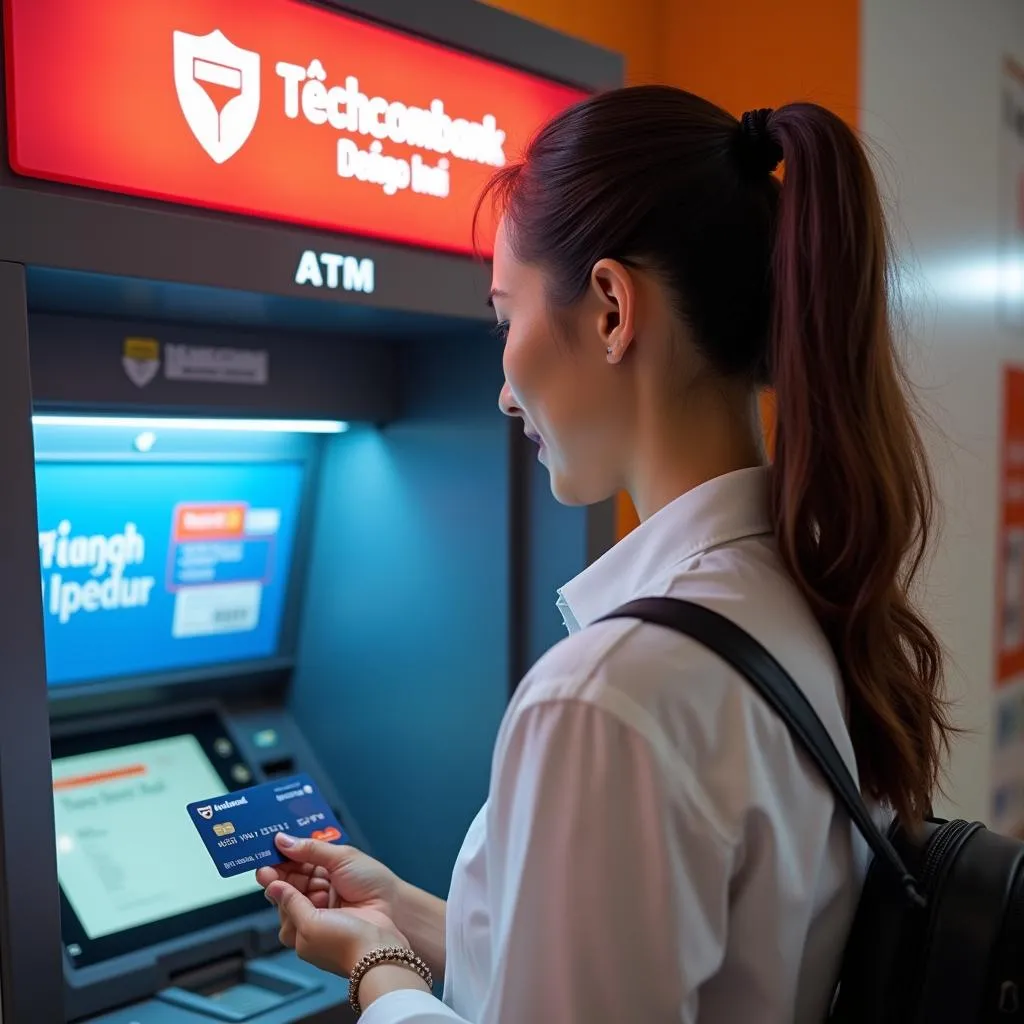 Rút tiền Techcombank không cần thẻ ATM tại ATM Đông Á Bank 