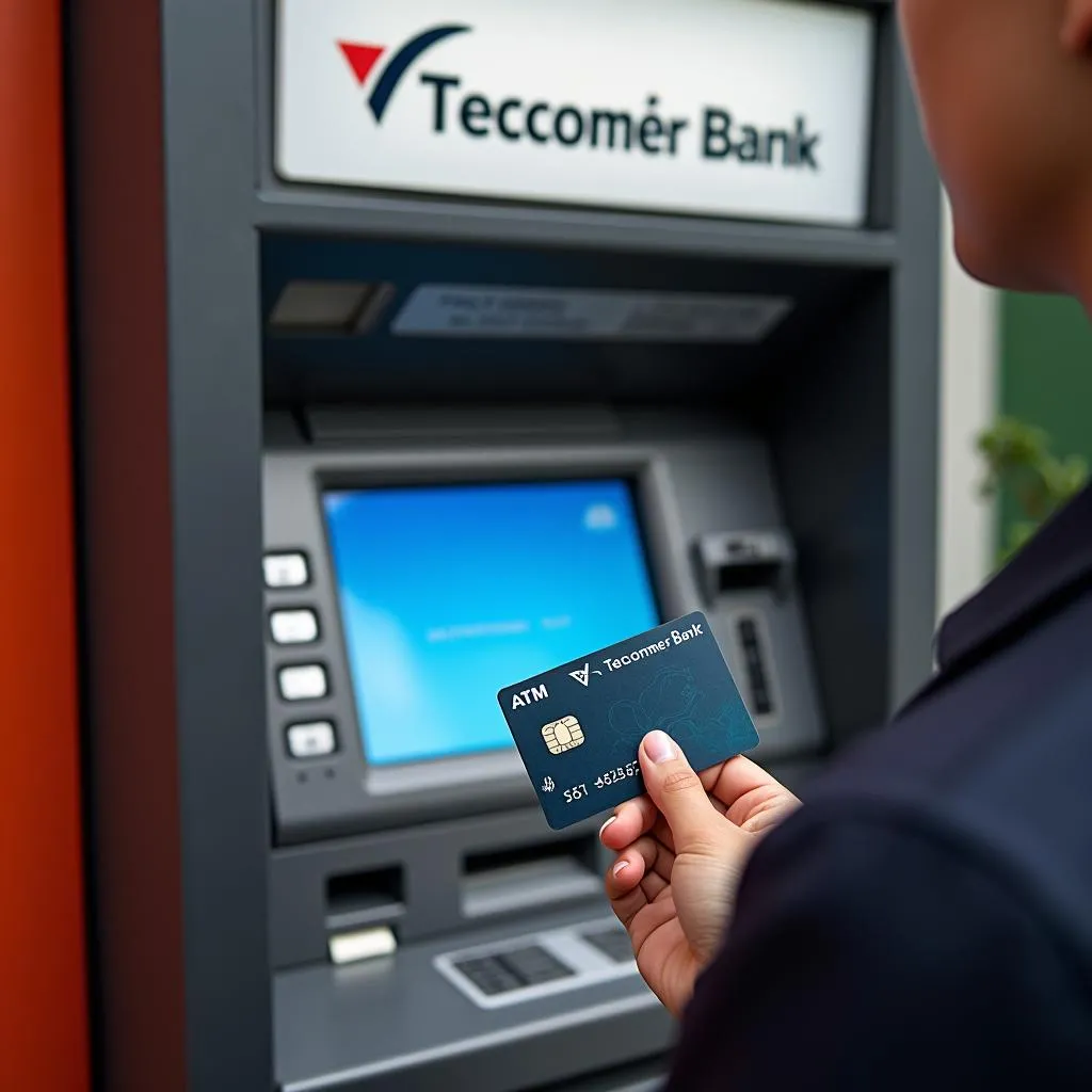 Rút tiền Techcombank không cần thẻ ATM tại ATM Vietcombank 