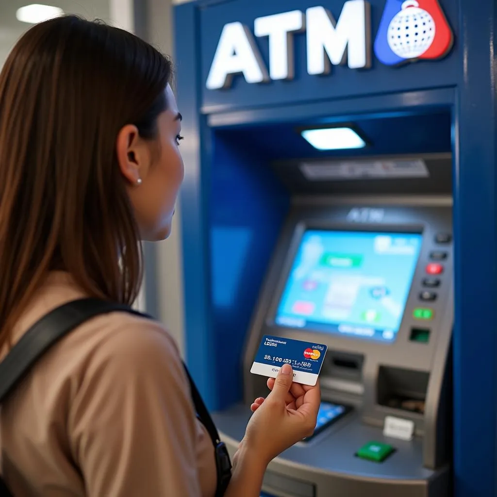 Rút tiền Techcombank không cần thẻ ATM tại ATM Vietinbank 