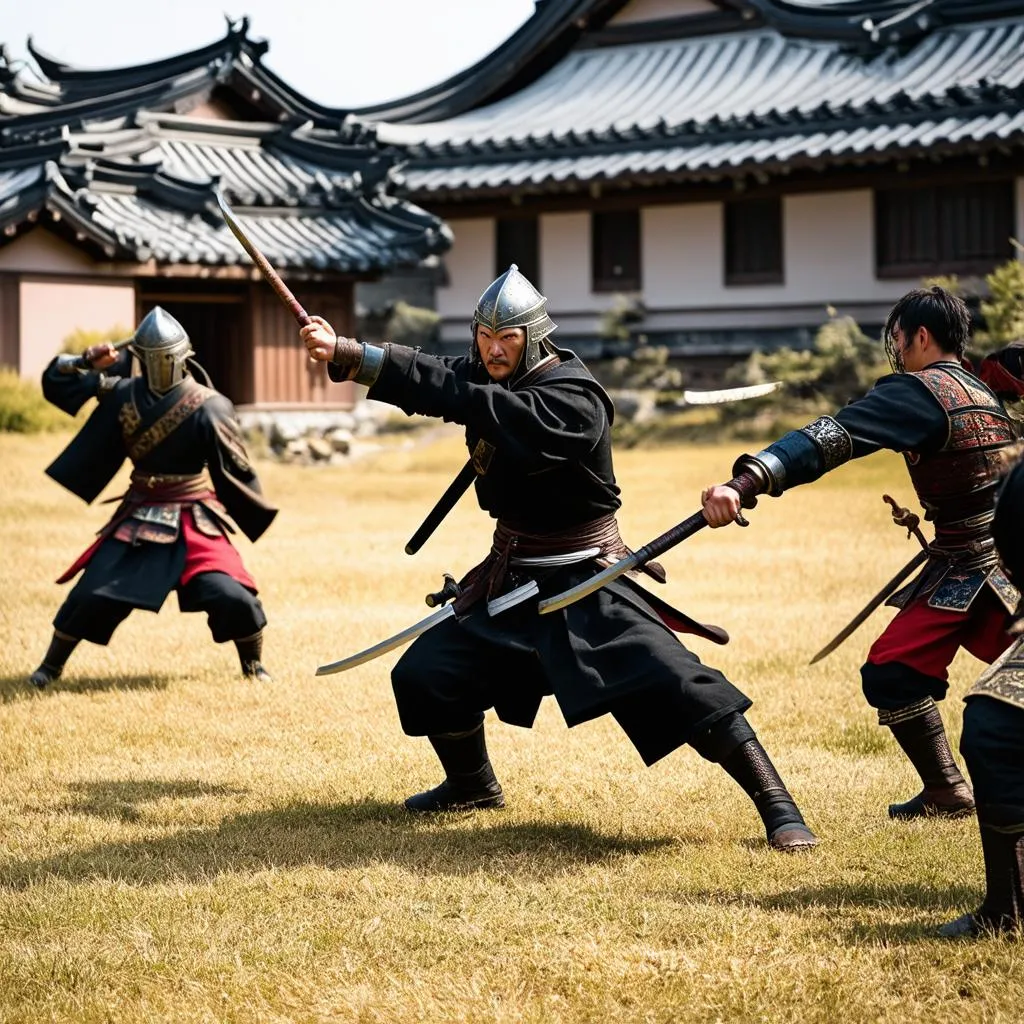 Cảnh Chơi Game Samurai 5