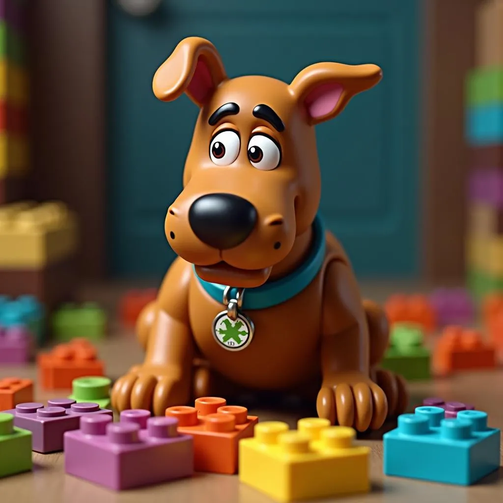 Scooby Doo đang tìm manh mối từ những viên gạch Lego