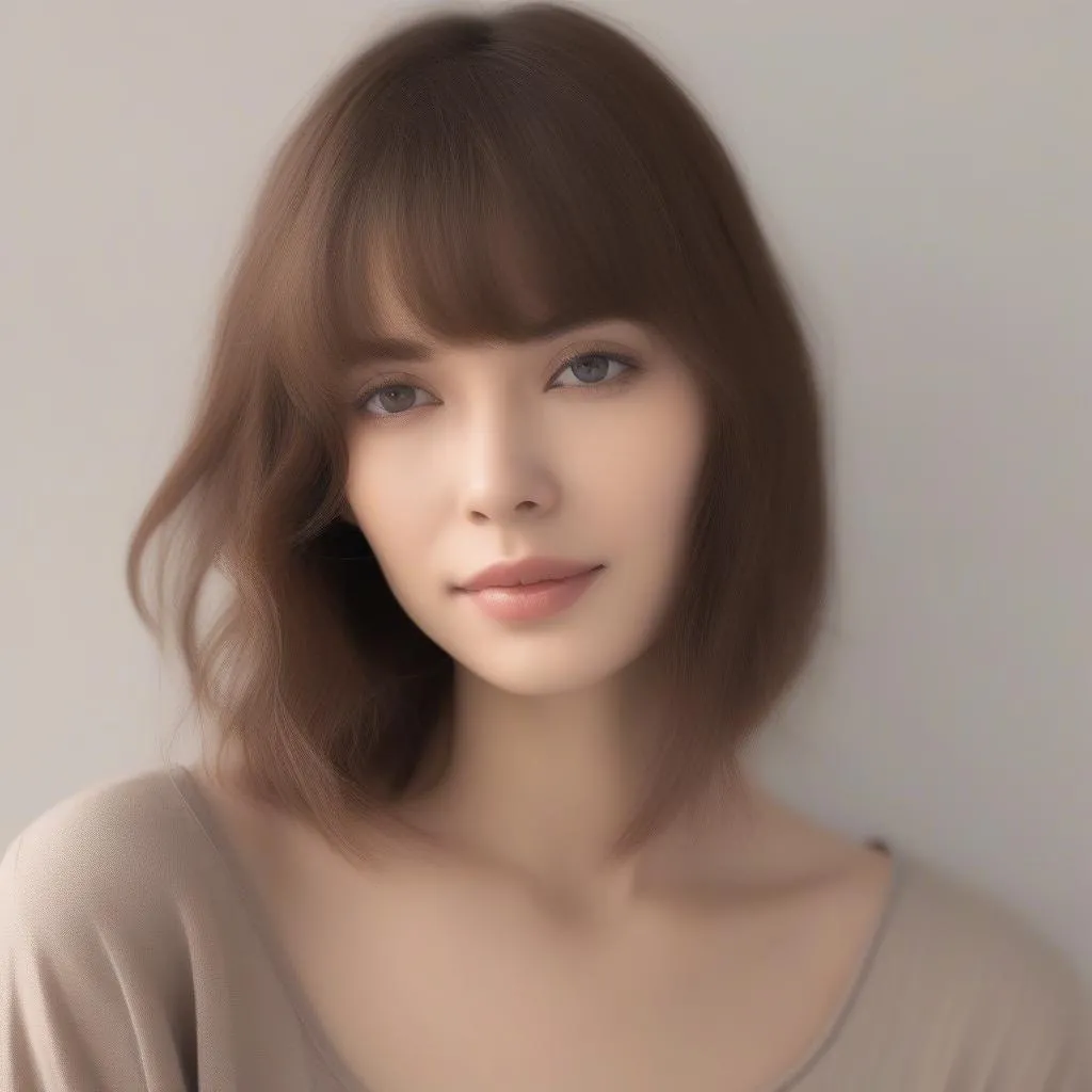 Side bangs tóc mỏng đẹp