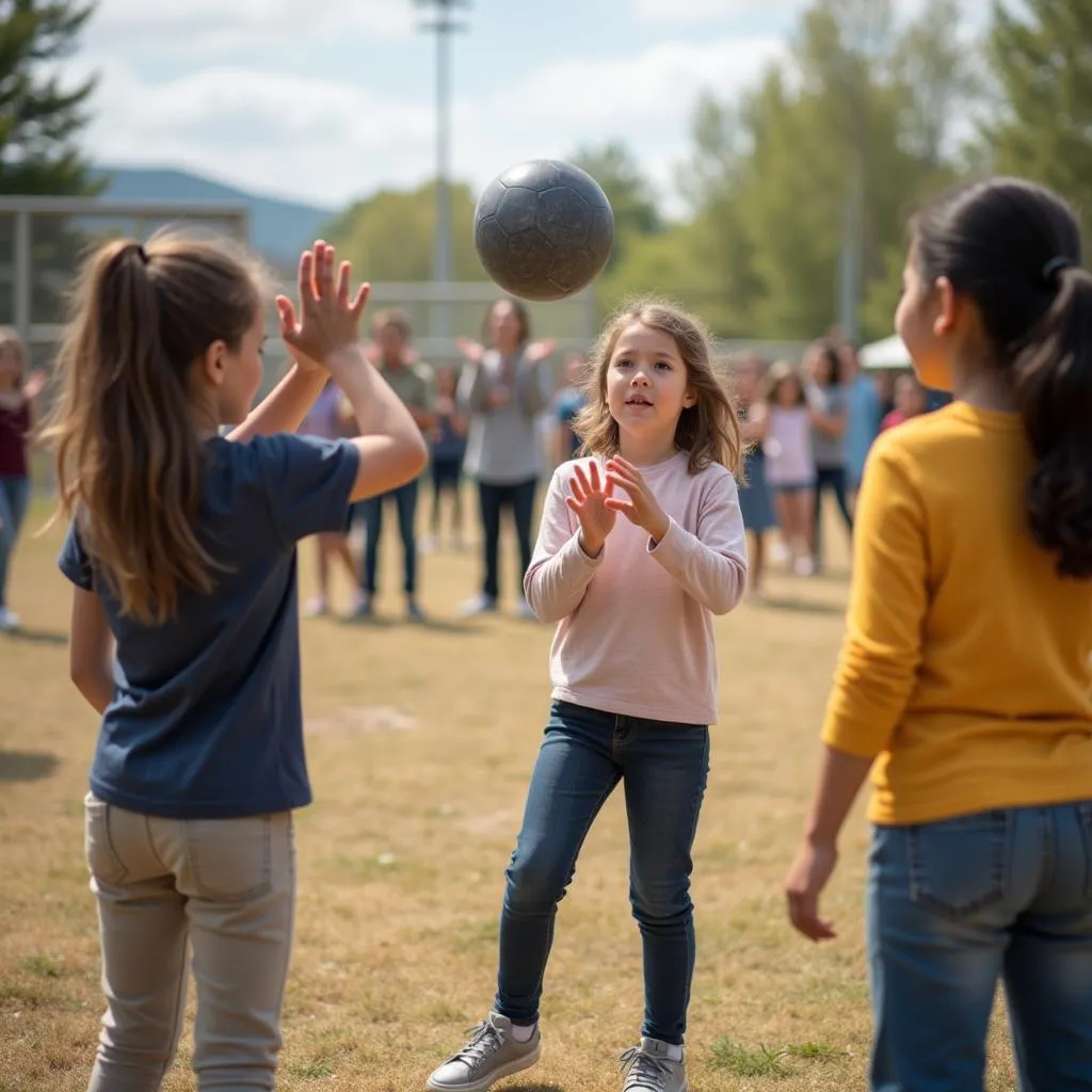 Nhóm bạn trẻ chơi Silent Ball Game