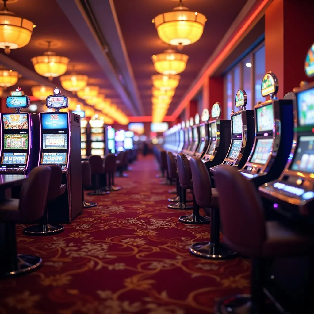 Sòng bài casino với nhiều người chơi