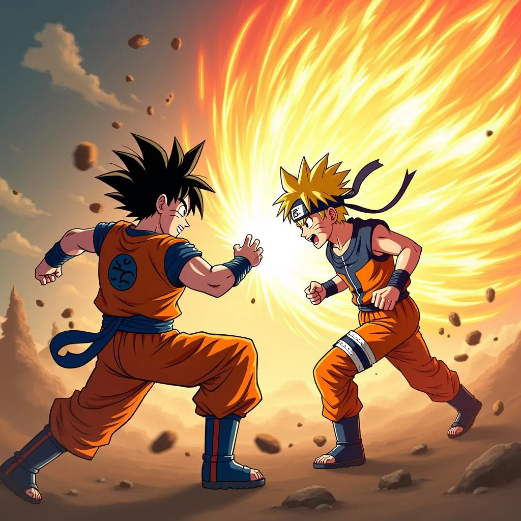 Songoku và Naruto đối đầu