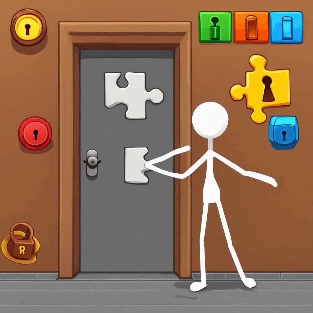 stickman escape school puzzle