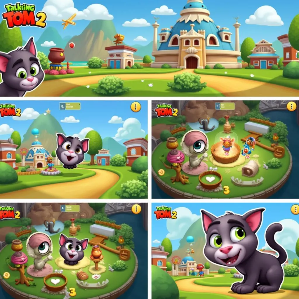 Giao diện game Talking Tom 2