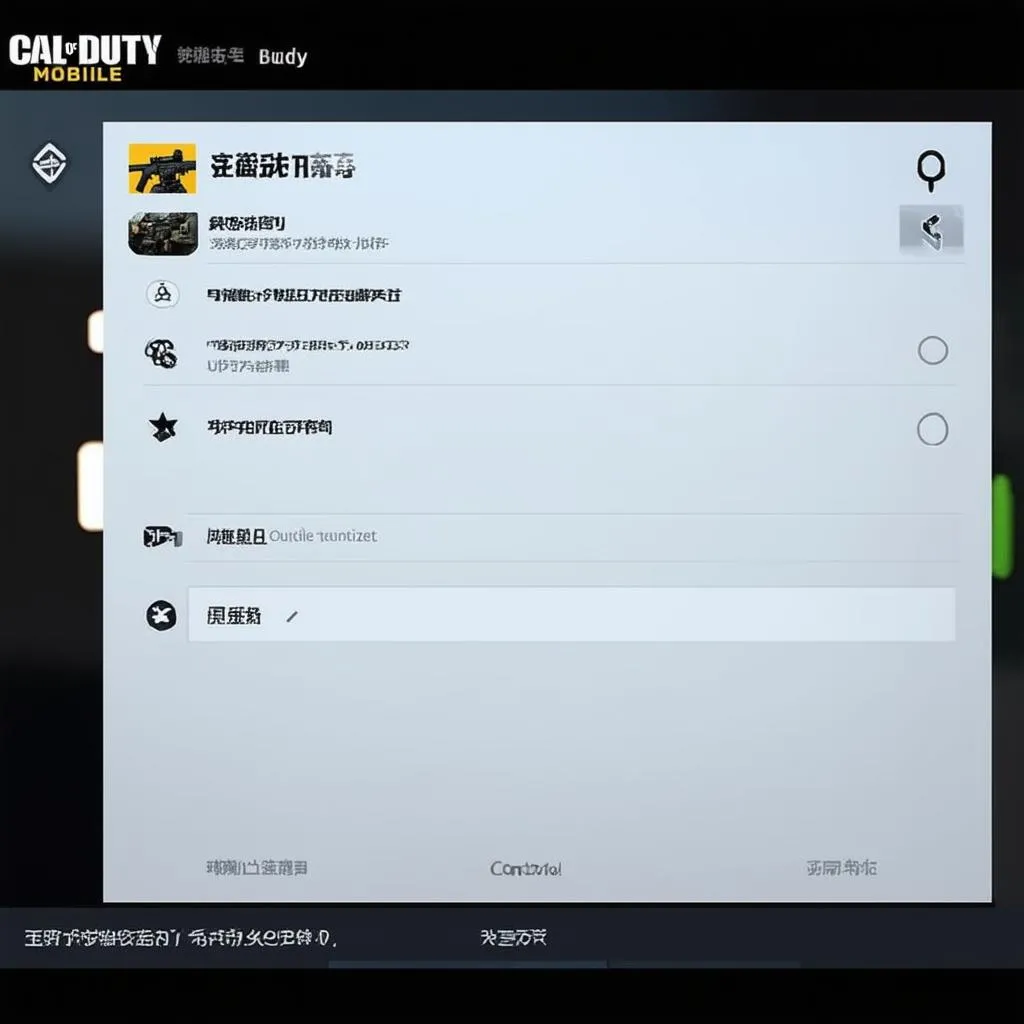 Settings in Tencent Gaming Buddy Call of Duty Mobile