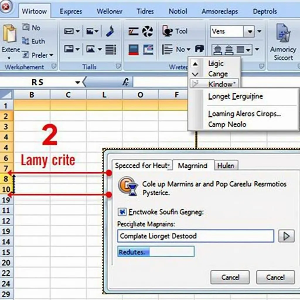 Thao tác căn chỉnh lề trong Excel 2007