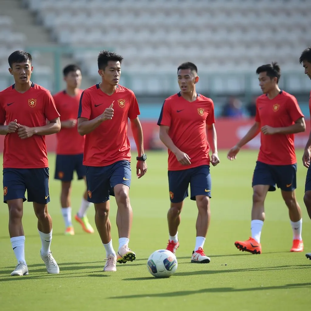 U23 Việt Nam tập luyện chuẩn bị cho Sea Games 31