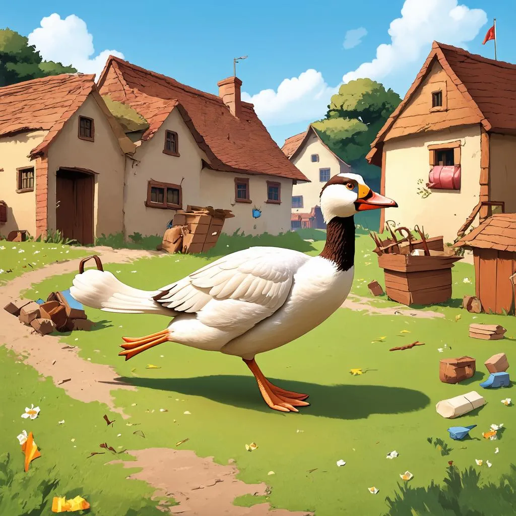 Screenshot của Untitled Goose Game