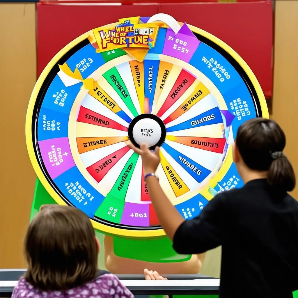 Vòng quay Wheel of Fortune may mắn học tiếng Anh