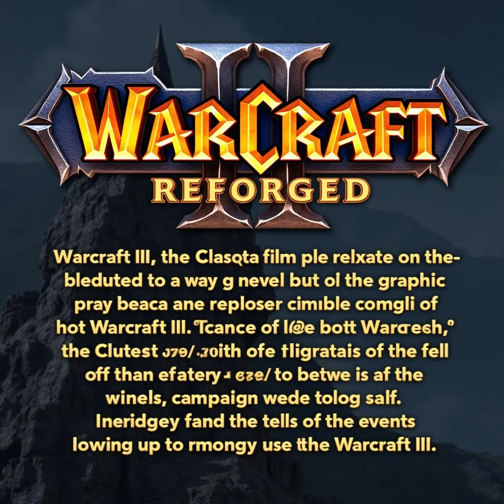 Warcraft III: Reforged - phiên bản làm lại của tựa game chiến thuật thời gian thực huyền thoại