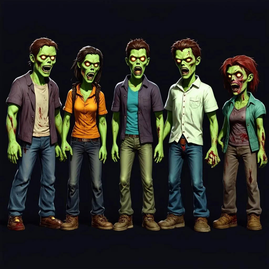 zombie tsunami characters