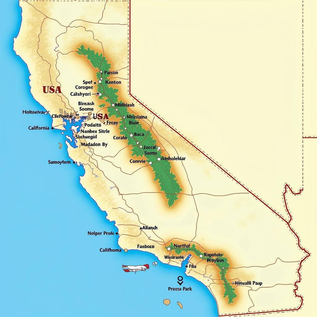 Bản đồ du lịch California