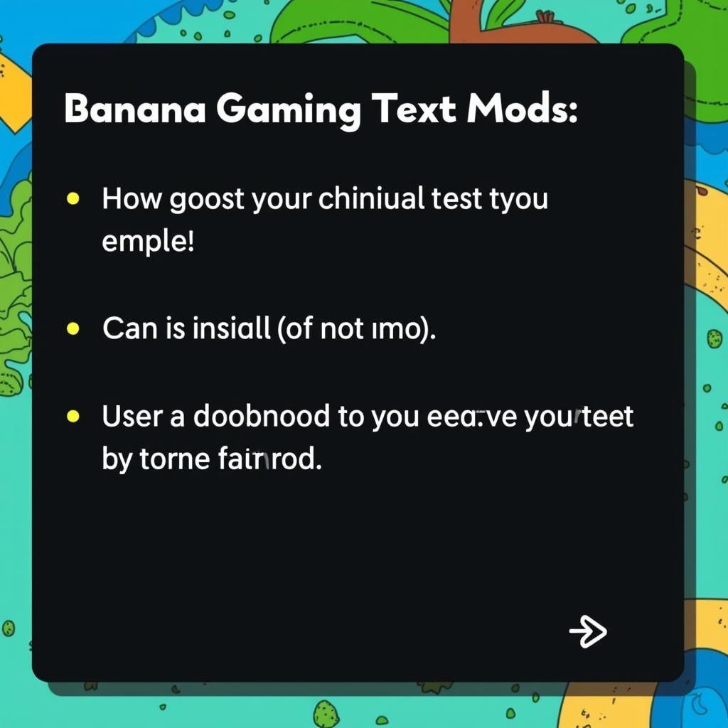 Hướng dẫn sử dụng Banana Gaming Text Mod