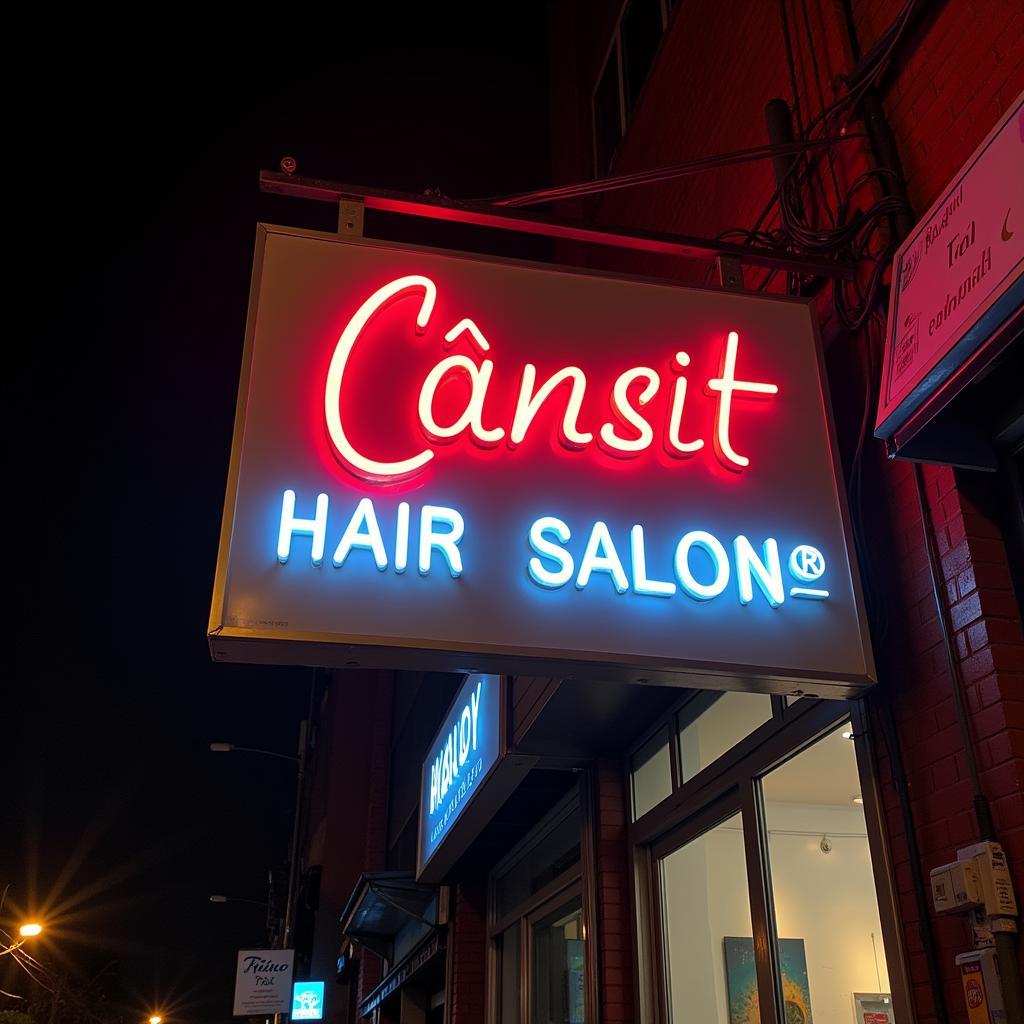 Bang hiệu hair salon tại quận Ba Đình, Hà Nội